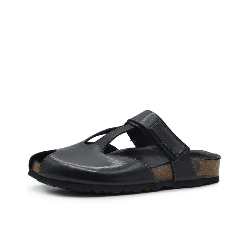ARTMU Rubber Sole Quick Dry Closed Toe Slippers Women's Black-1