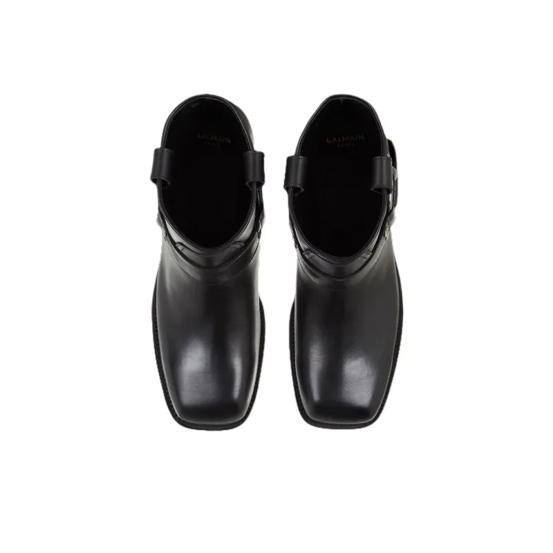 BALMAIN Ankle Boots Men's Black-3