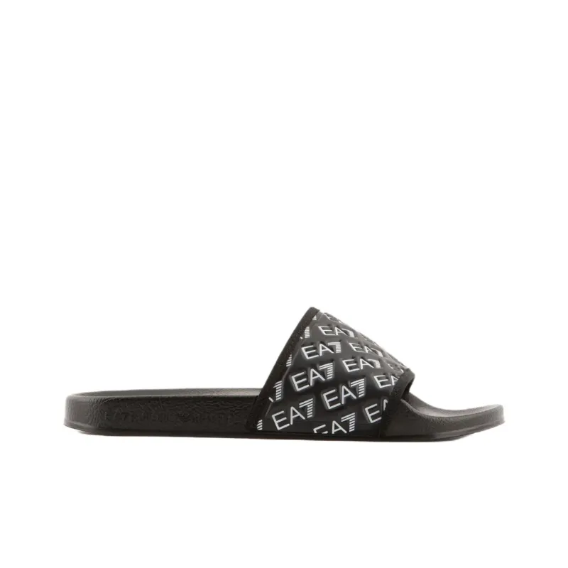 EMPORIO ARMANI EA7 Slide Slippers Unisex Black-1