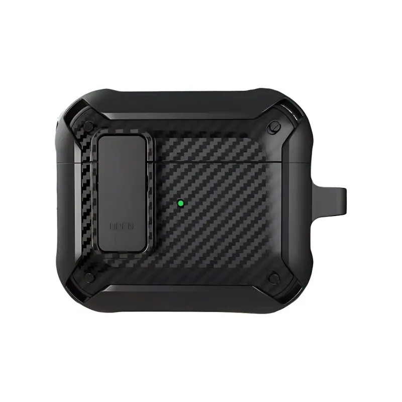 Yoobao Compatibility AirPods4 TPU Carbon Fiber Texture Lock Design Headphone Cases-0
