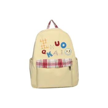 Alcohol Dragon Nylon Backpack Regular Women's Yellow/White/Green/Dark Blue