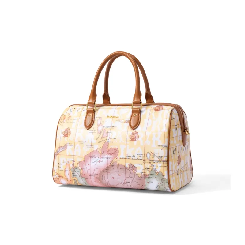 PAPRIKA Cow Leather Boston Bag, Shoulder Bag, Crossbody Bag, Handbag Women's Multicolor-7