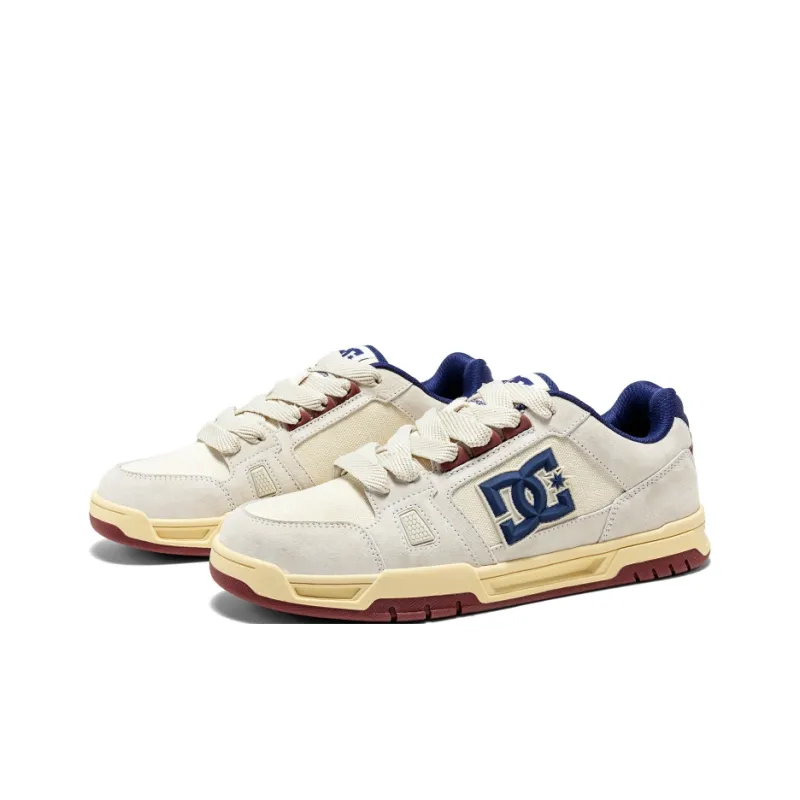 DC Shoes ASTRA CAS Wear resistant, Non slip And Breathable Low Top Skateboard Shoes Men's Nautical Beige Blue-2
