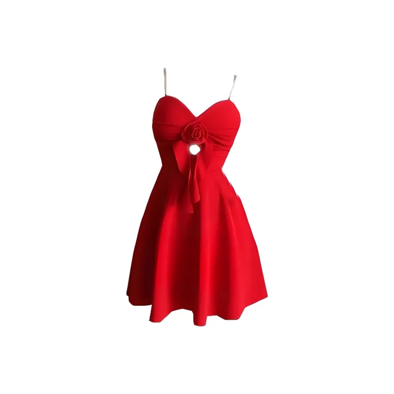 DOSOHEB Slip Dresses Women's-9