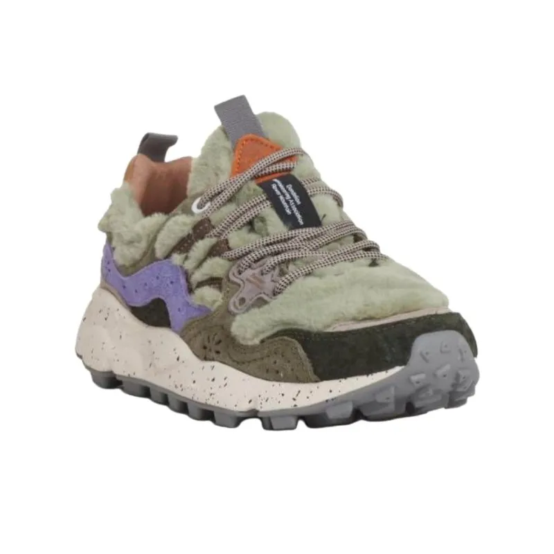 FLOWER MOUNTAIN Lilla E Pelo Verde Low Top Casual Shoes Women's Green-2