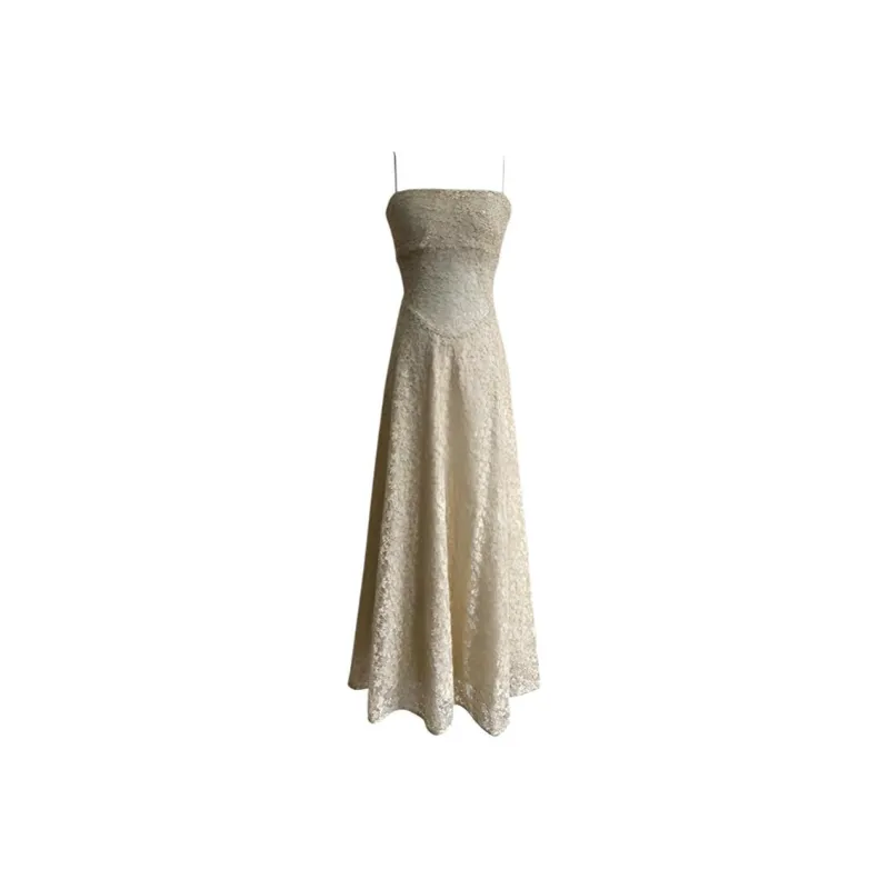 Mu Xiao Xin Slip Dresses Women's Apricot-0