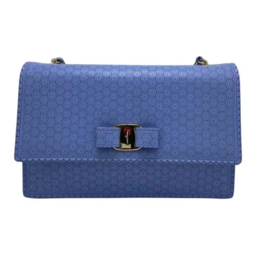 FERRAGAMO Shoulder Strap Shoulder Bag Women's Blue