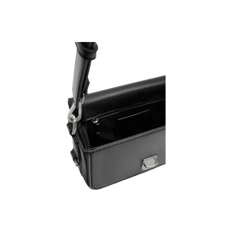 ZARA PU Crossbody Bag Regular Men's Black-3
