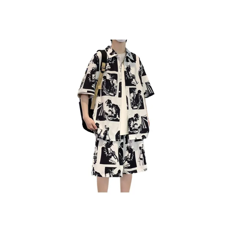 Fakeyoung Shirt Matching Set Unisex-5