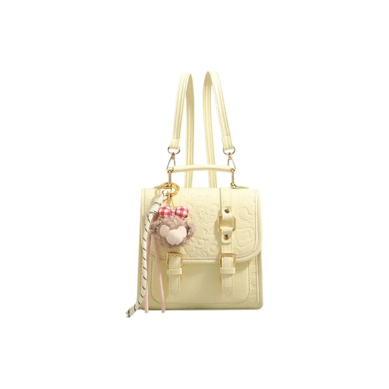 MARKANGARO PU Backpack Regular Women's Pink/Black/Yellow/Blue/Ecru-16