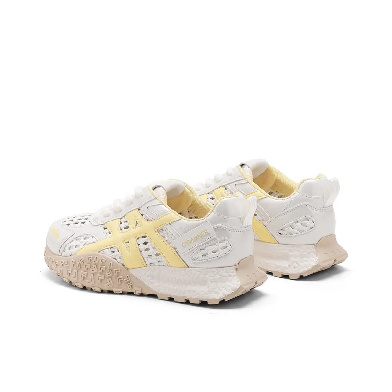 C°BANNER Casual Shoes Women's Low Top Silver Blue/White/Yellow/White-7