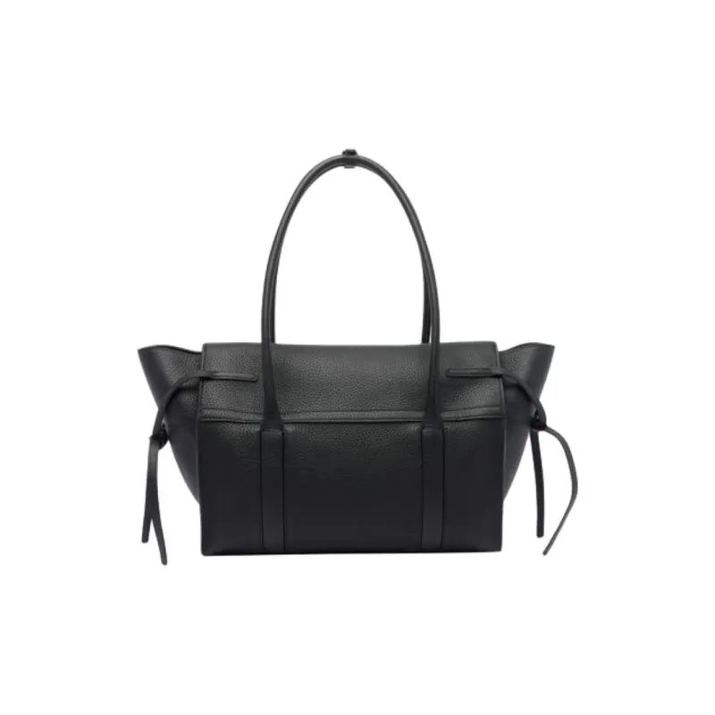 Mulberry Calfskin Tote Bag, Shopping Bag, Shoulder Bag Medium Size Women's Black-2