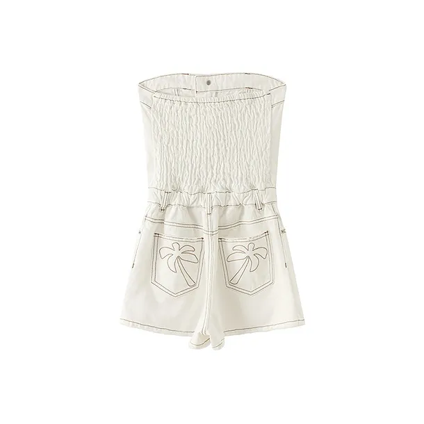 CHUU Denim Shorts Women's Washed White-1