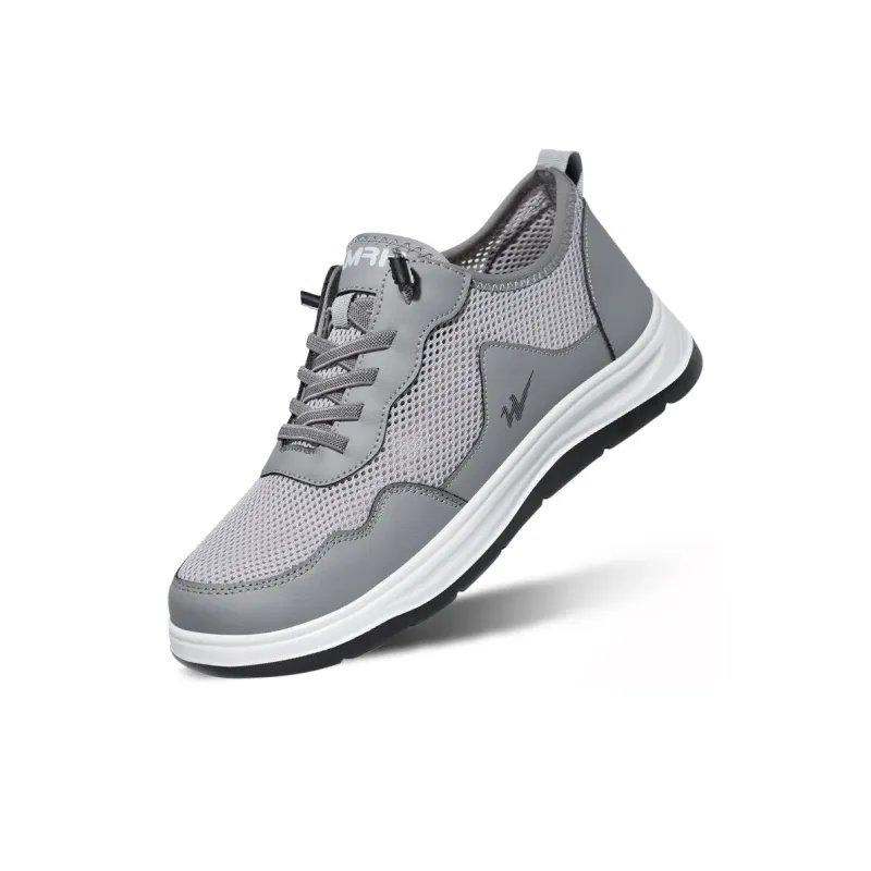 DOUBLE STAR 88 Summer Dad Shoes Mesh Athletic Shoes Slip on Beijing Cloth Shoes Men's Casual Shoes Men's Black Gray-1