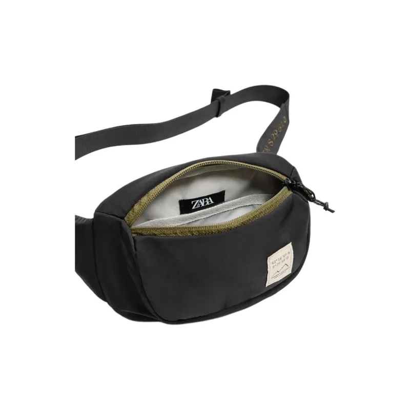 ZARA Polyester Fanny Pack Unisex Black-2
