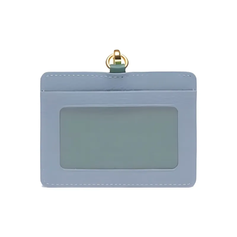 LACOSTE Cow Leather Card Holder Women's Sky Blue-2