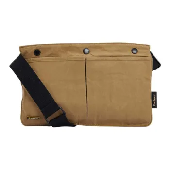 BARBOUR Cotton Shoulder Bag, Crossbody Bag Unisex Tawny
