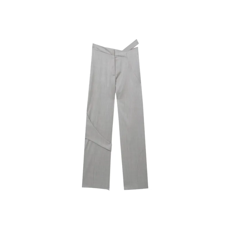 HELIOT EMIL Wool Asymmetric Trousers-0
