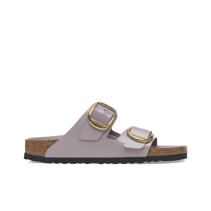 Birkenstock Arizona Big Buckle Abrasion Resistant Slide Slippers Women's Light Purple Regular Loose Fit-1