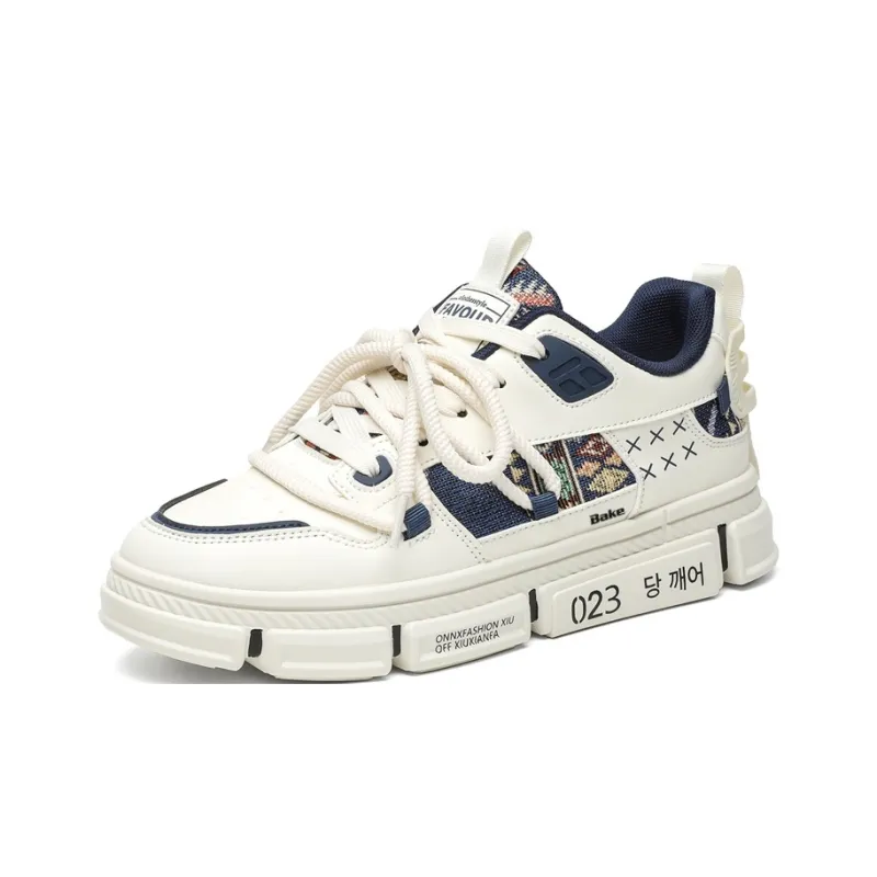 BAKE Anti Slip And Wear Resistant Height Increasing Low Top Skateboard Shoes Men's-1
