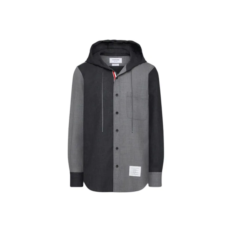 THOM BROWNE RWB stripe Hooded Shirt-0