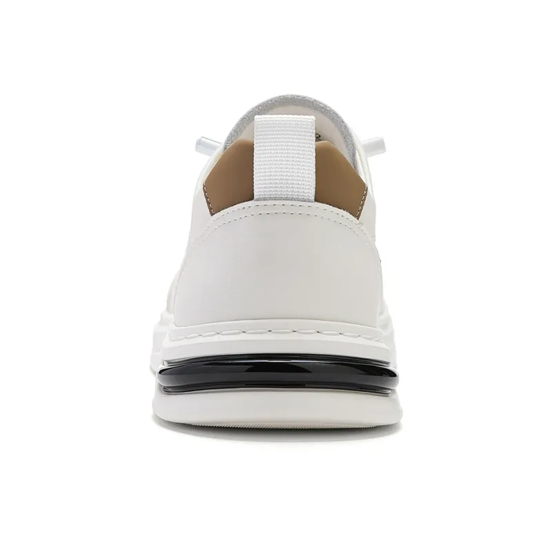 NAVIGARE Small Sailboat Low Top Skateboard Shoes Men's White Khaki-3