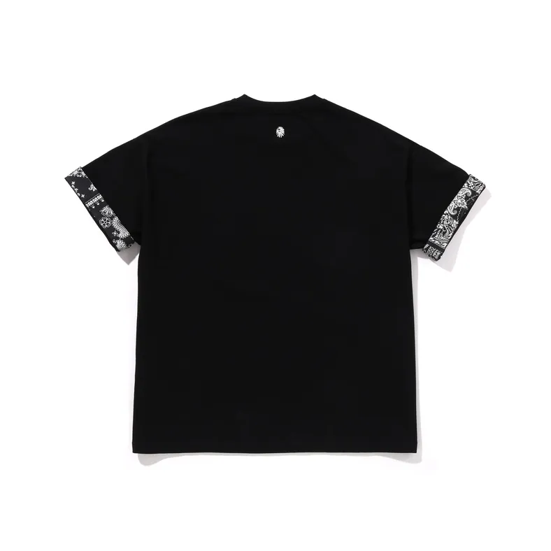 BAPE BLACK Paisley Patch Logo Tee-3