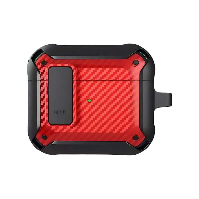 Yoobao Compatibility AirPods4 TPU Carbon Fiber Texture Lock Design Headphone Cases-9