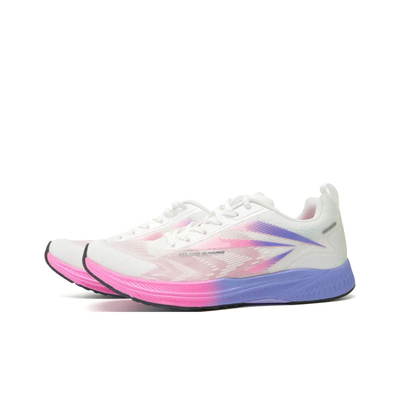 MANUEKLEAR Running Shoes Unisex Low Top Pink/Purple/Orange-6