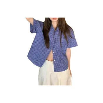 ROBINHOOD Shirts Women's Blue Plaid