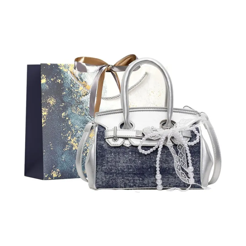 Iman's House PU Shoulder Bag, Crossbody Bag, Handbag Women's Sky Blue/Denim Blue/Black/Royal Blue-12