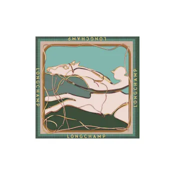 LONGCHAMP A Toute Allure Printed Silk Scarf
