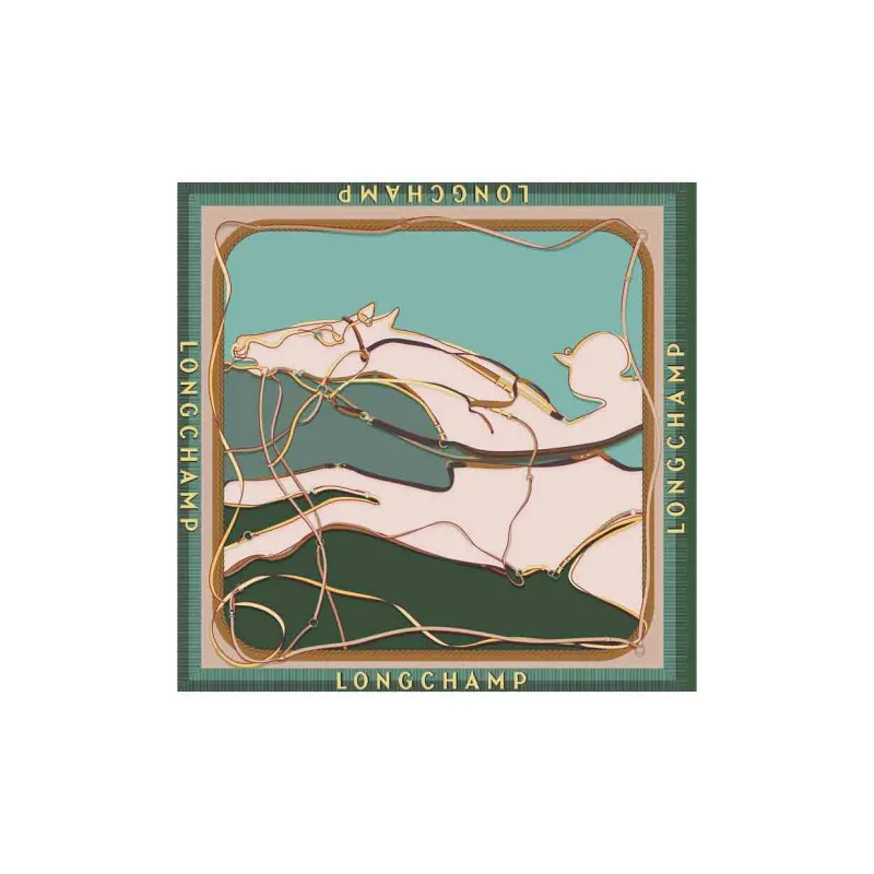 LONGCHAMP A Toute Allure Printed Silk Scarf-0