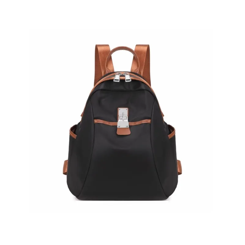 CORE BIRD Eco friendly Fabric Backpack Women's Elegant Black/Apricot/Apricot Gray/Ice Gray-9