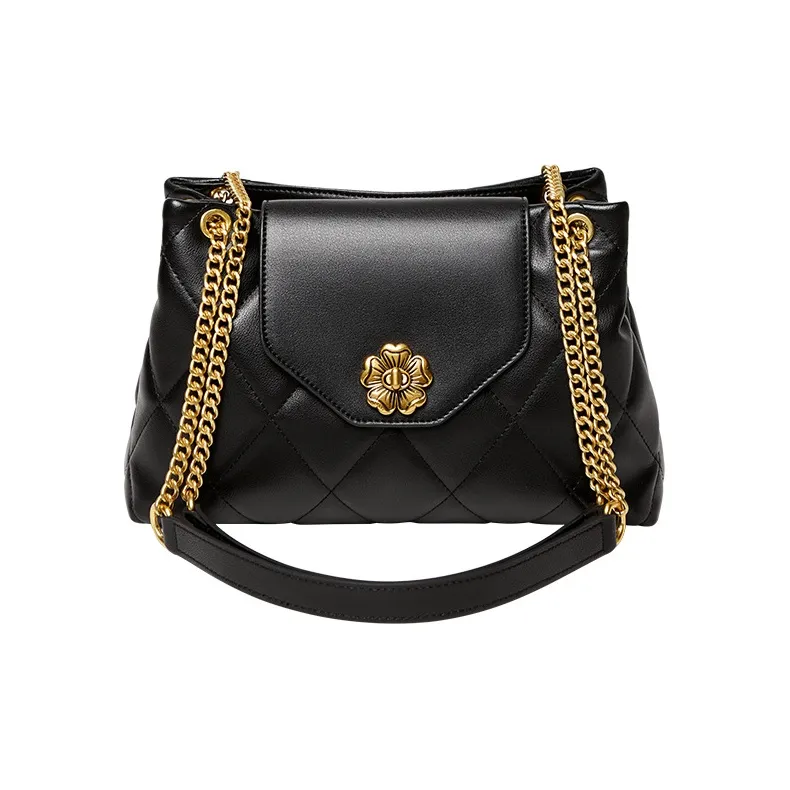CNNCOO Synthetic Leather Shoulder Bag Regular Women's Midnight Black/Ecru-6
