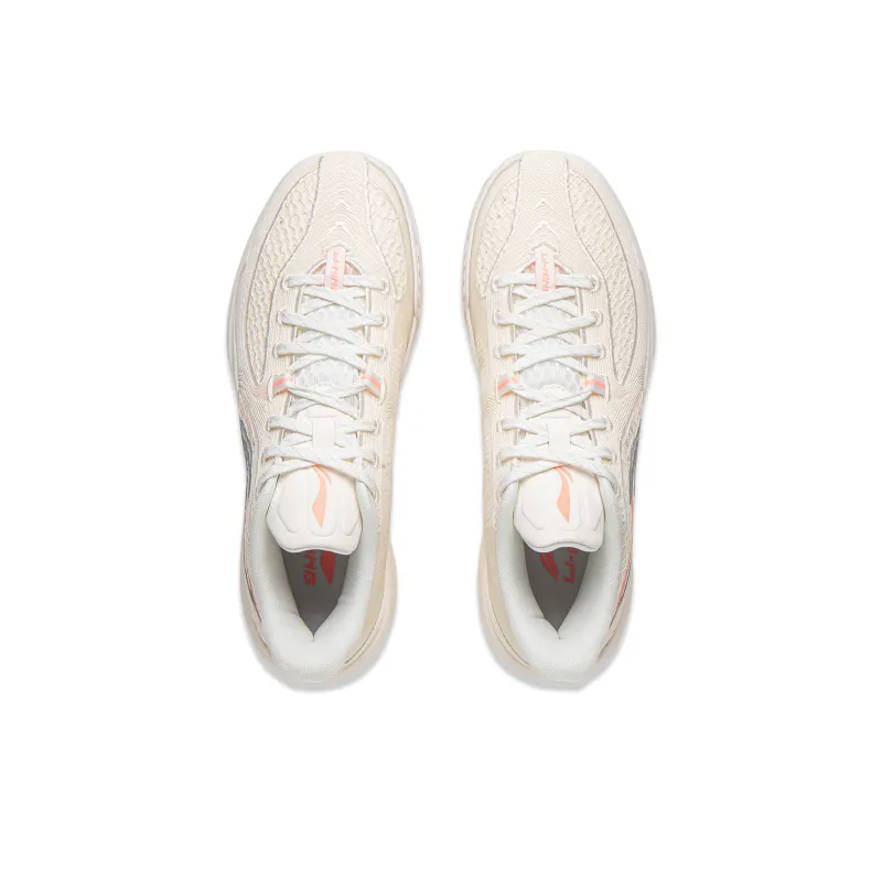 LiNing Assassin's Creed II Shock Absorbers Slip Resistant Breathable Low Top Basketball Shoes Men's White-3