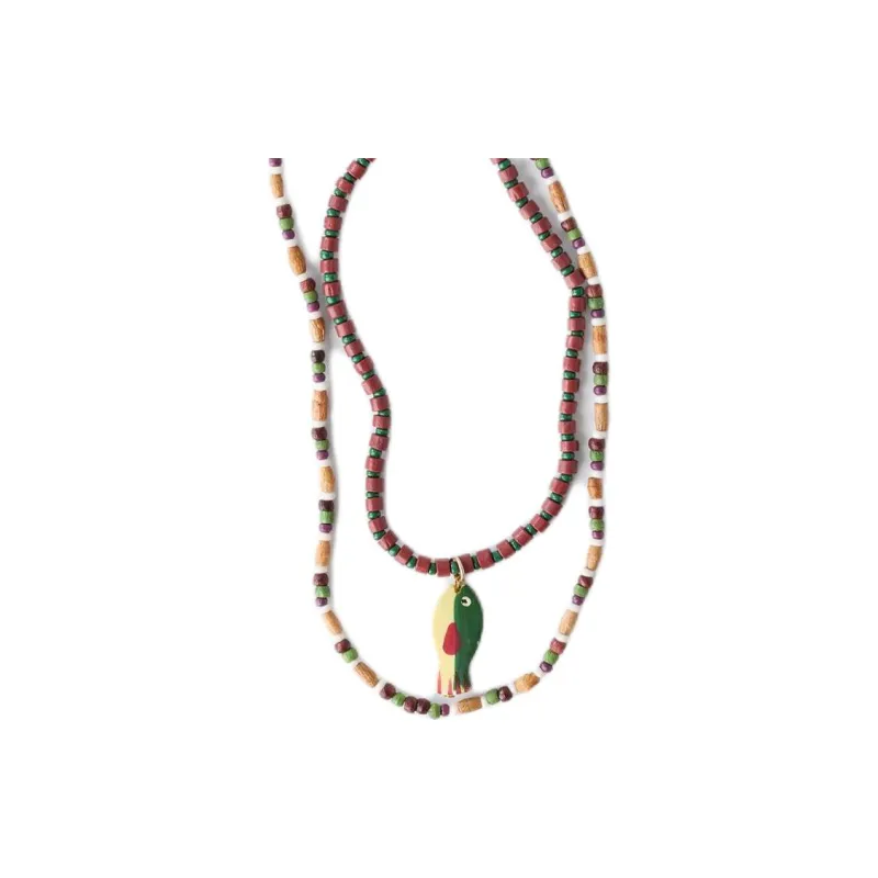 ZARA Iron Necklaces Unisex Brown-0