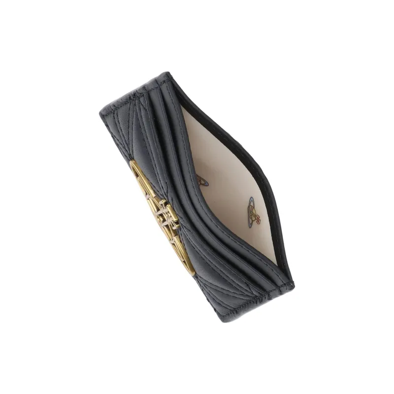 Vivienne Westwood Lambskin Card Holder Women's Black-2