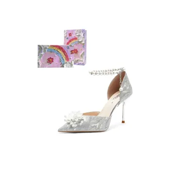 Crelinkxlat High Heels Women's Silver