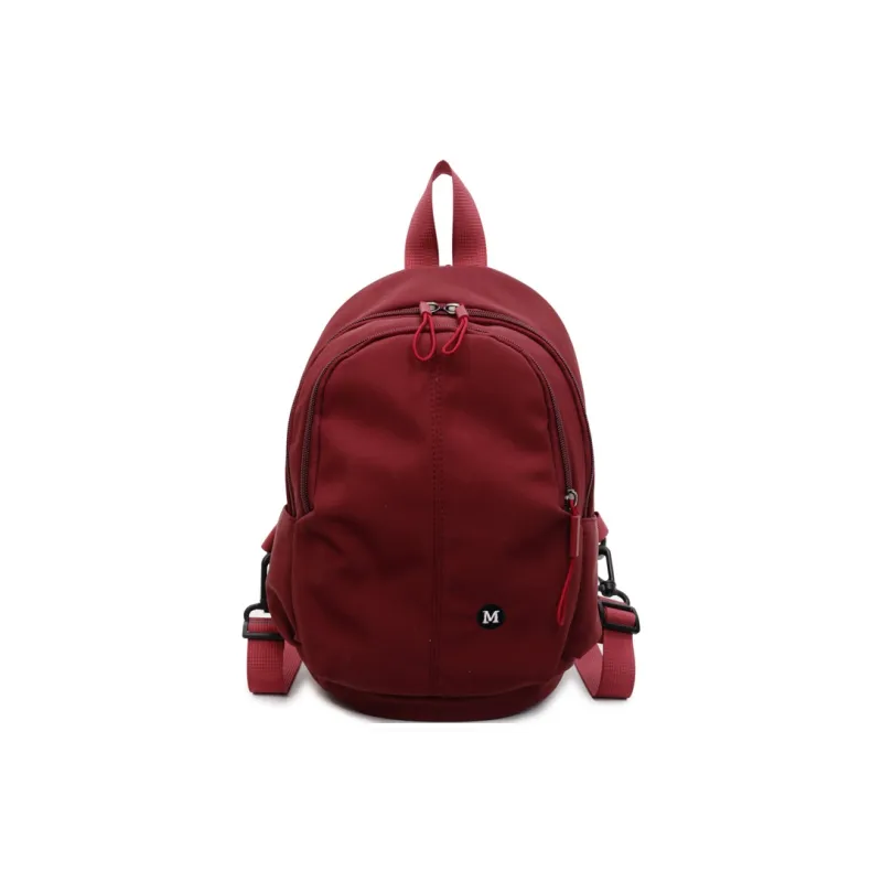 ZOGA Fabric Backpack Regular Unisex Ecru/Black/Burgundy/Green-14