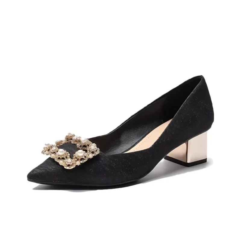 NTOZE Chunky Heel High Heels Women's-0