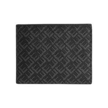 Dunhill Coated Canvas Wallet Men's Black Gray