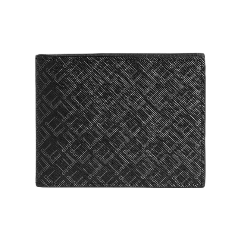 Dunhill Coated Canvas Wallet Men's Black Gray-0