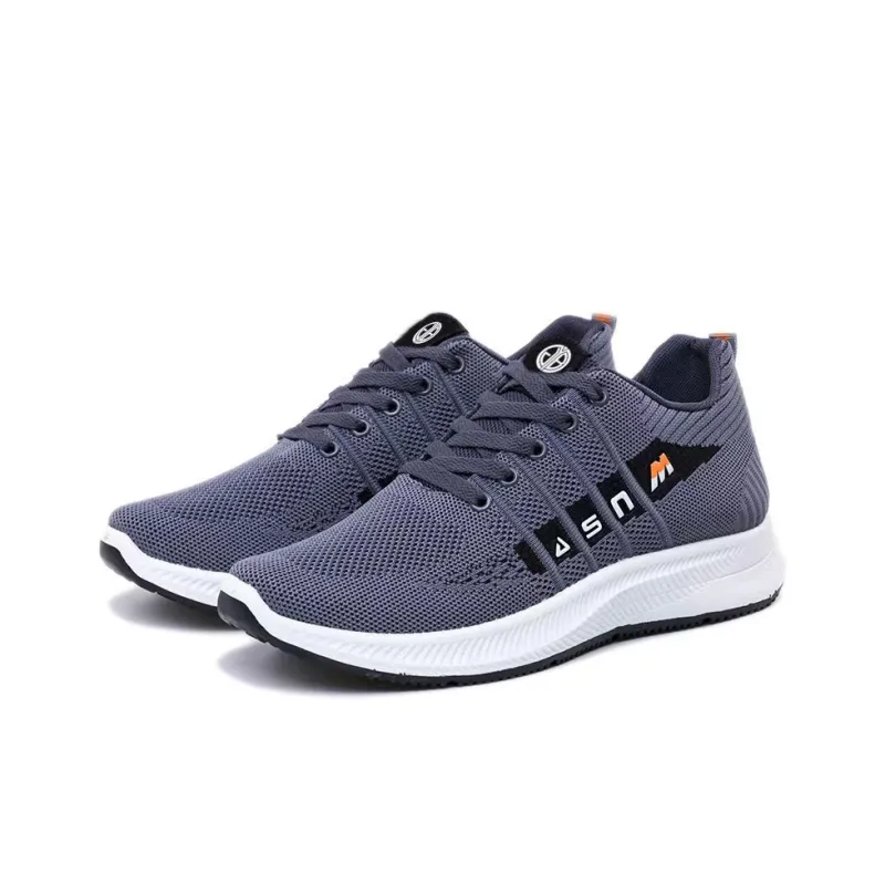 Yi Jiabao Anti Slip Wear Resistant Low Top Casual Running Shoes Men's Gray-1