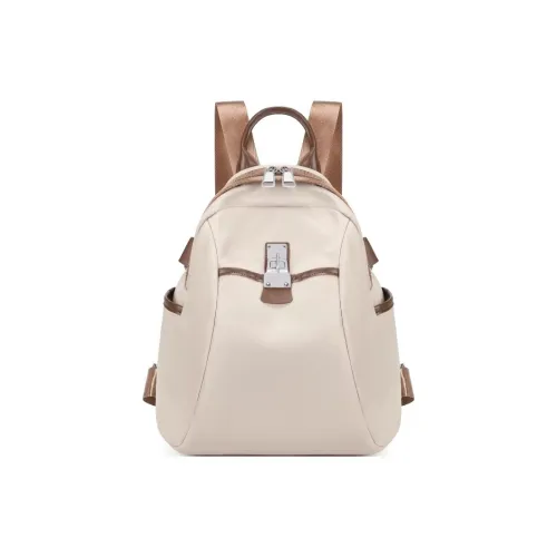 CORE BIRD Eco friendly Fabric Backpack Women's Elegant Black/Apricot/Apricot Gray/Ice Gray