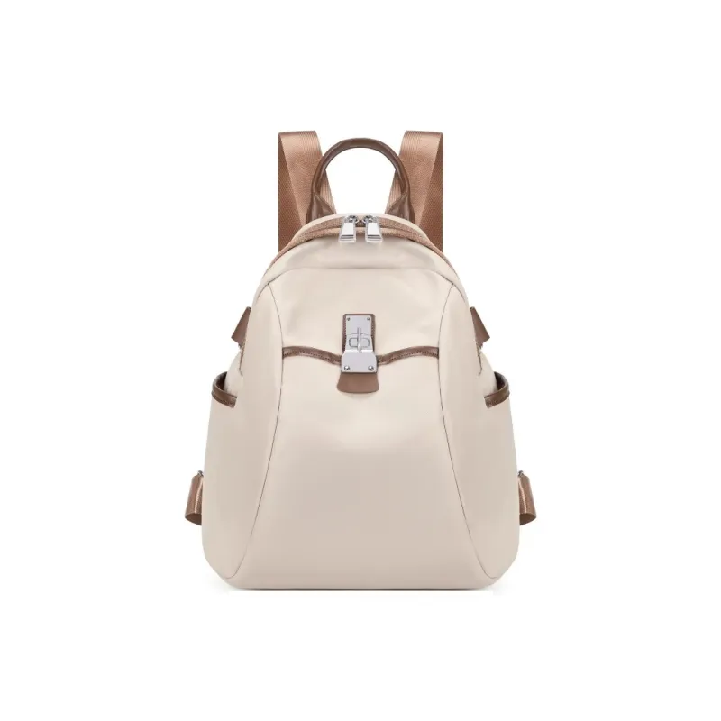 CORE BIRD Eco friendly Fabric Backpack Women's Elegant Black/Apricot/Apricot Gray/Ice Gray-0