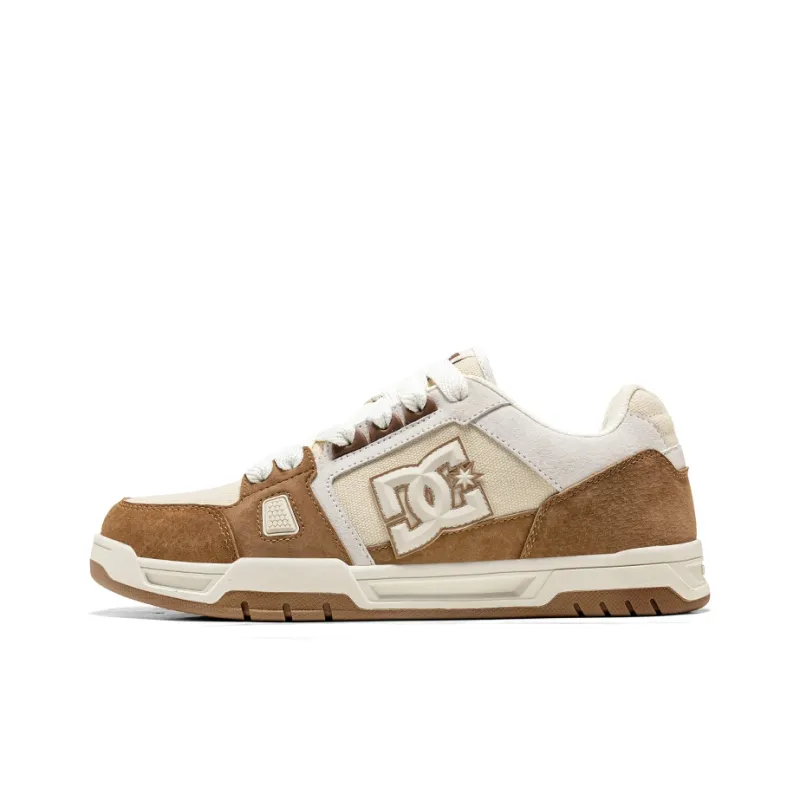 DC Shoes ASTRA PRO Abrasion Resistant Balance Low Top Skateboard Shoes Men's Milk White Mocha-0