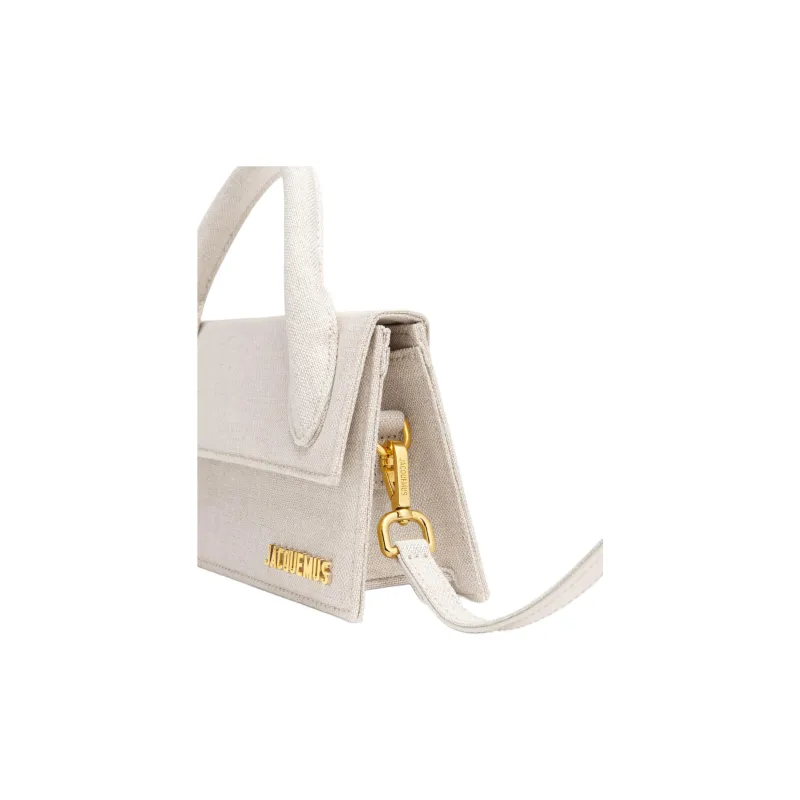 Jacquemus Linen With Cotton Shoulder Bag, Crossbody Bag, Handbag Women's Light Yellow-3