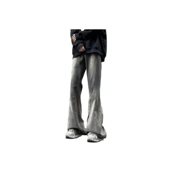 HUANQIU Jeans Luxury Streetwear Trendy Gradient Casual Pants Unisex