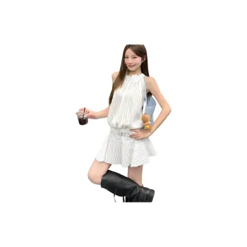 Flowers In Water Sleeveless Dress Women's